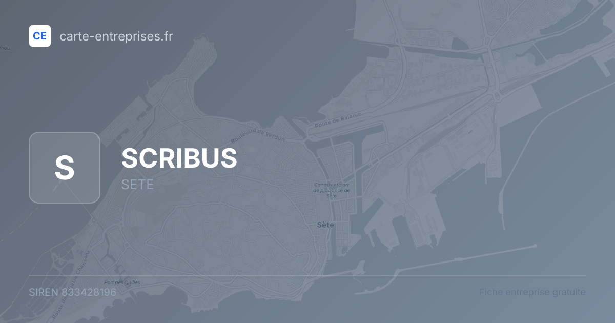 SCRIBUS — 833428196 — fiche entreprise