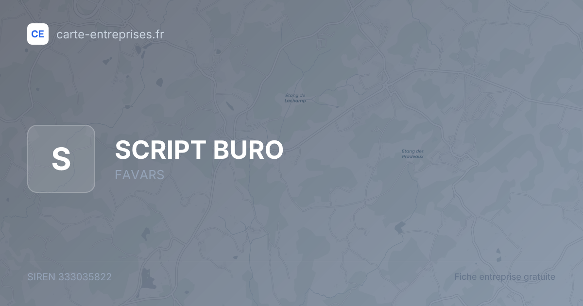 SCRIPT BURO — 333035822 — fiche entreprise