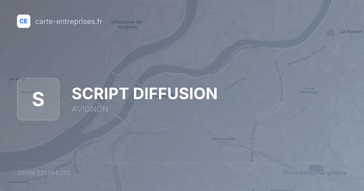 SCRIPT DIFFUSION — 326864352 — fiche entreprise