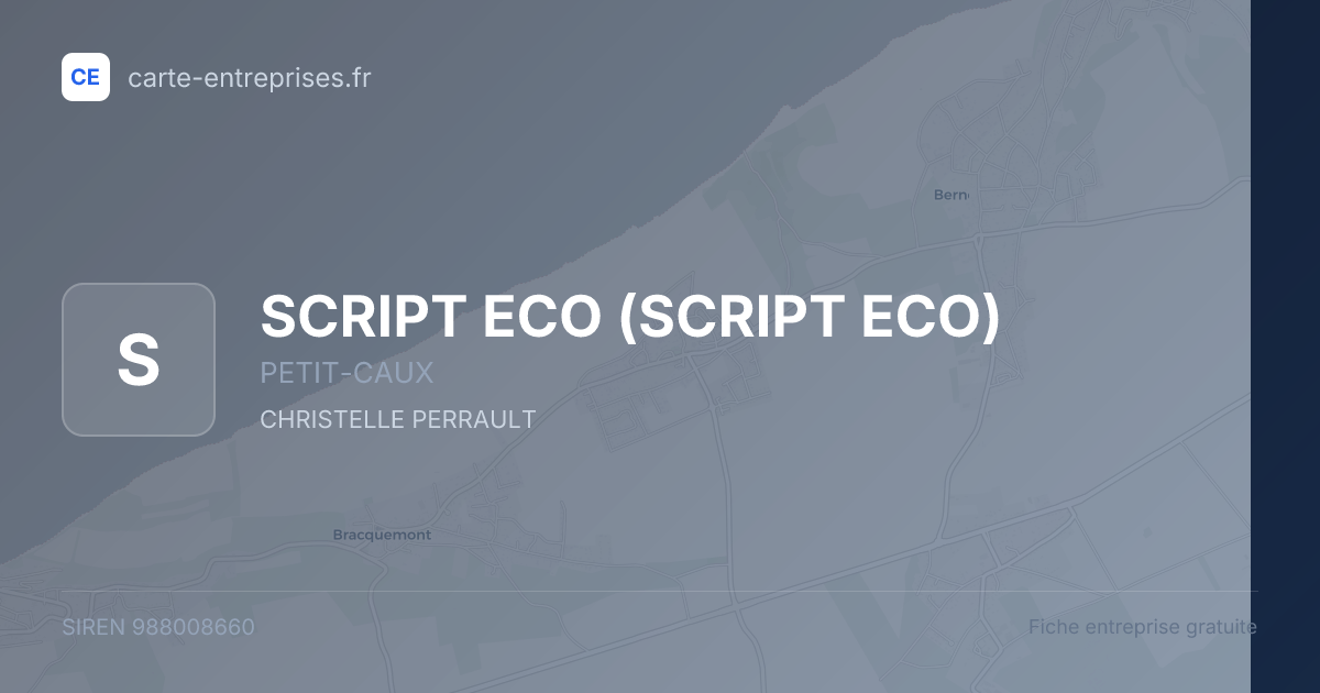 SCRIPT ECO — 988008660 — fiche entreprise