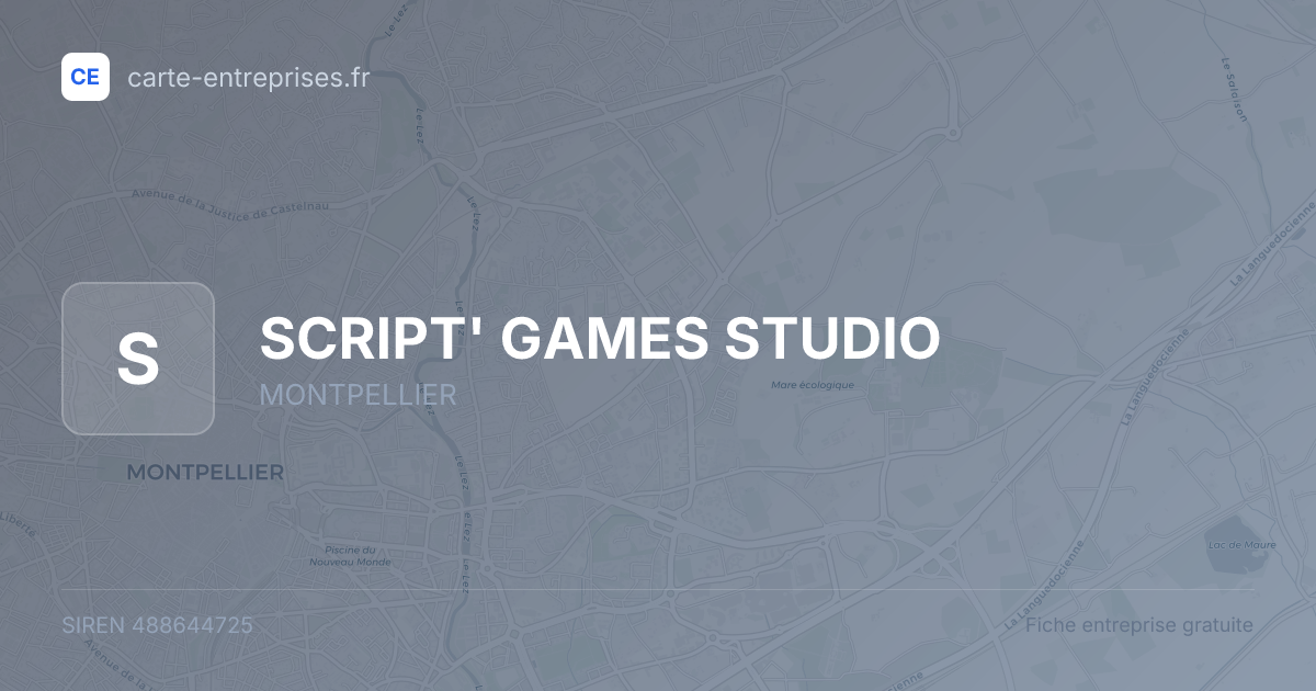 SCRIPT' GAMES STUDIO — 488644725 — fiche entreprise