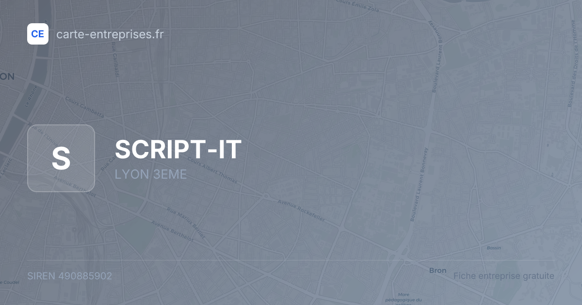 SCRIPT-IT — 490885902 — fiche entreprise