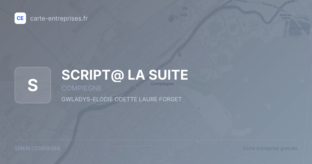 SCRIPT@ LA SUITE — 520958364 — fiche entreprise