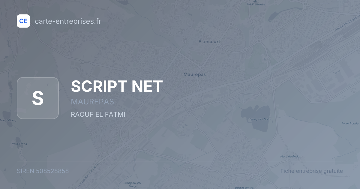 SCRIPT NET — 508528858 — fiche entreprise