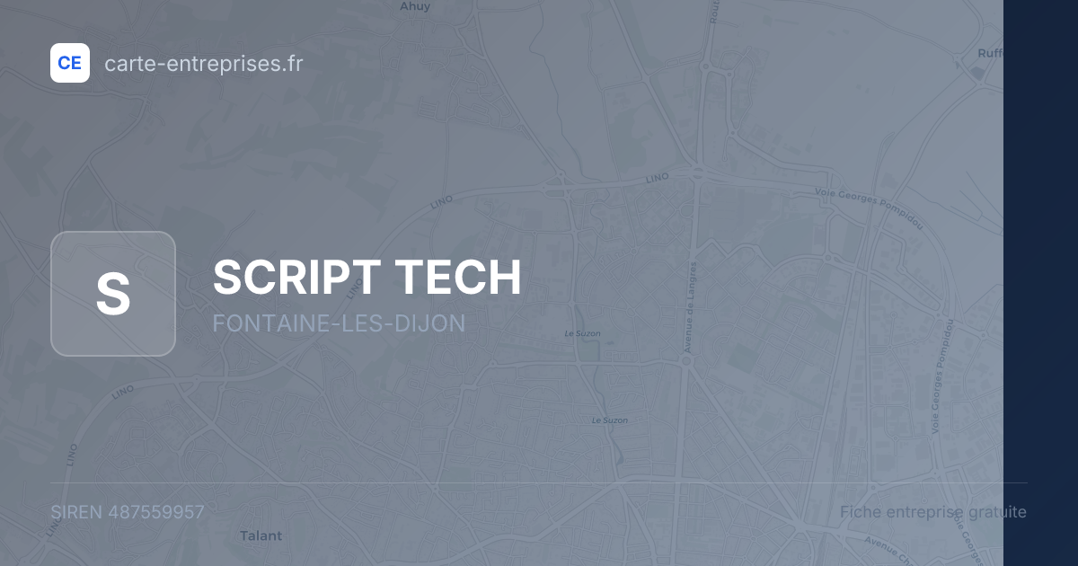 SCRIPT TECH — 487559957 — fiche entreprise
