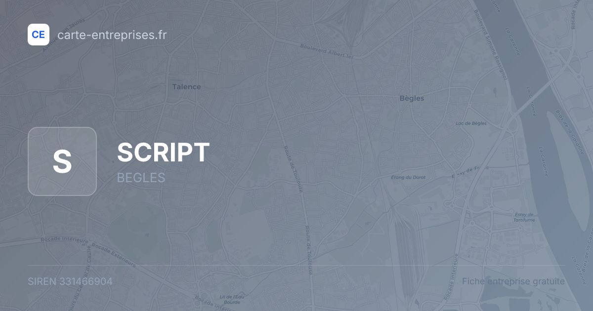 SCRIPT — 331466904 — fiche entreprise