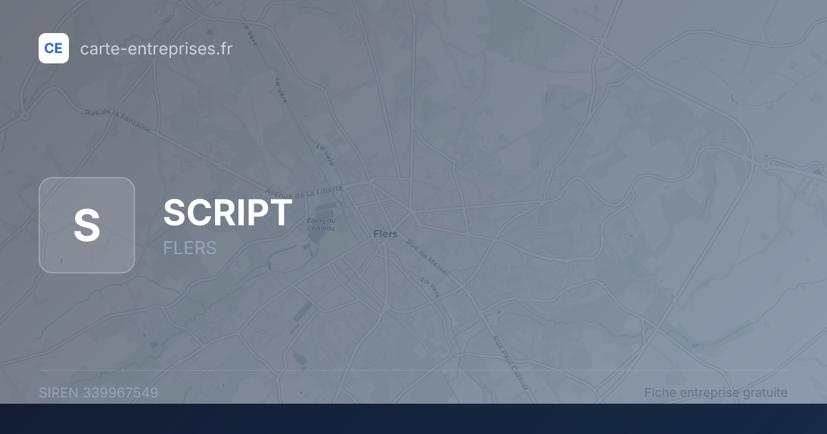 SCRIPT — 339967549 — fiche entreprise