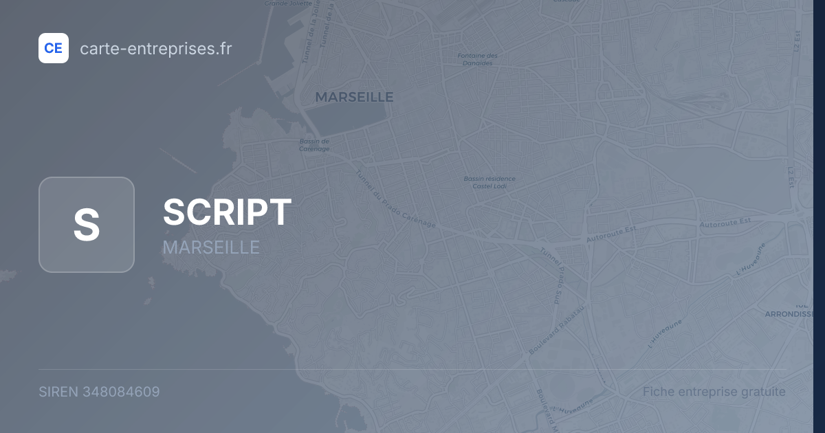 SCRIPT — 348084609 — fiche entreprise