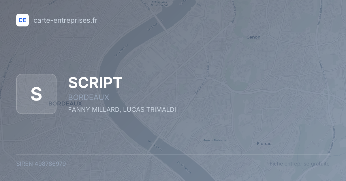 SCRIPT — 498786979 — fiche entreprise