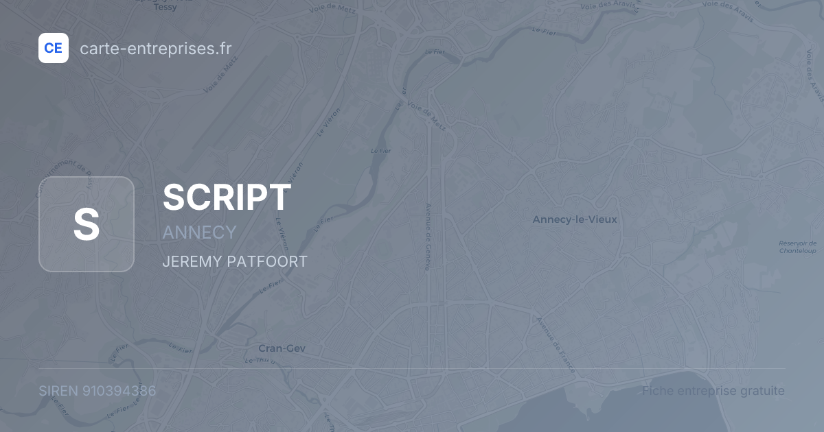 SCRIPT — 910394386 — fiche entreprise