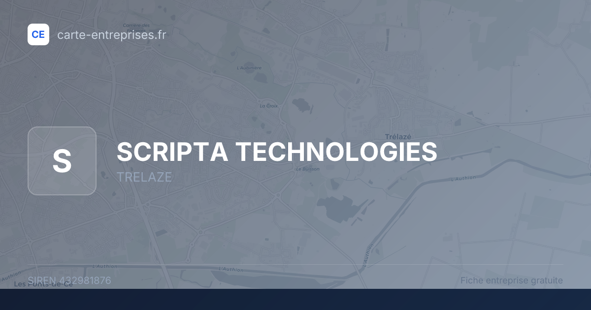 SCRIPTA TECHNOLOGIES — 432981876 — fiche entreprise