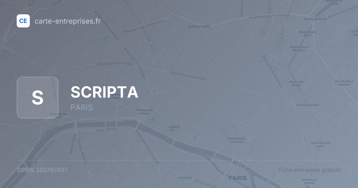 SCRIPTA — 380797407 — fiche entreprise