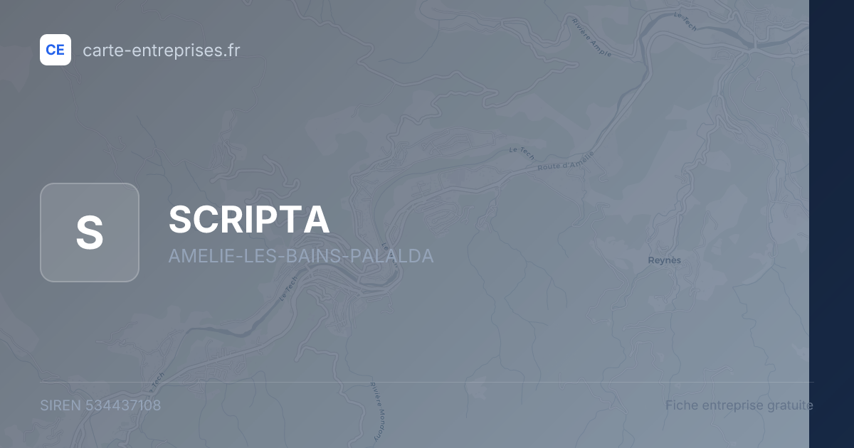 SCRIPTA — 534437108 — fiche entreprise