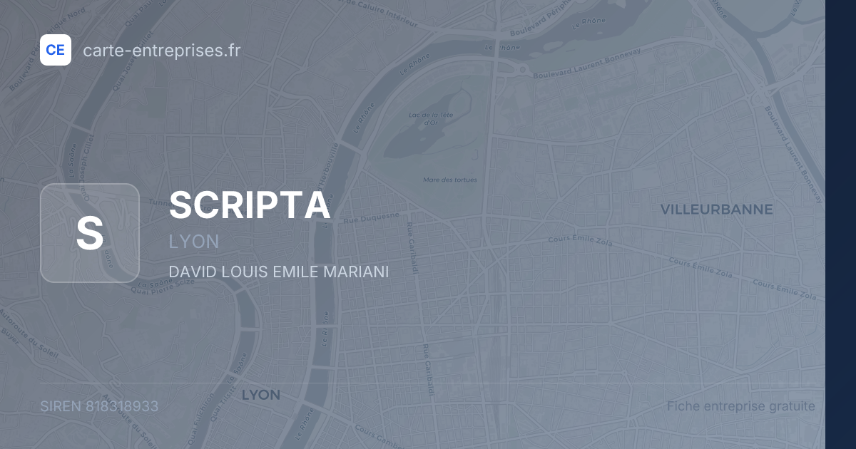 SCRIPTA — 818318933 — fiche entreprise
