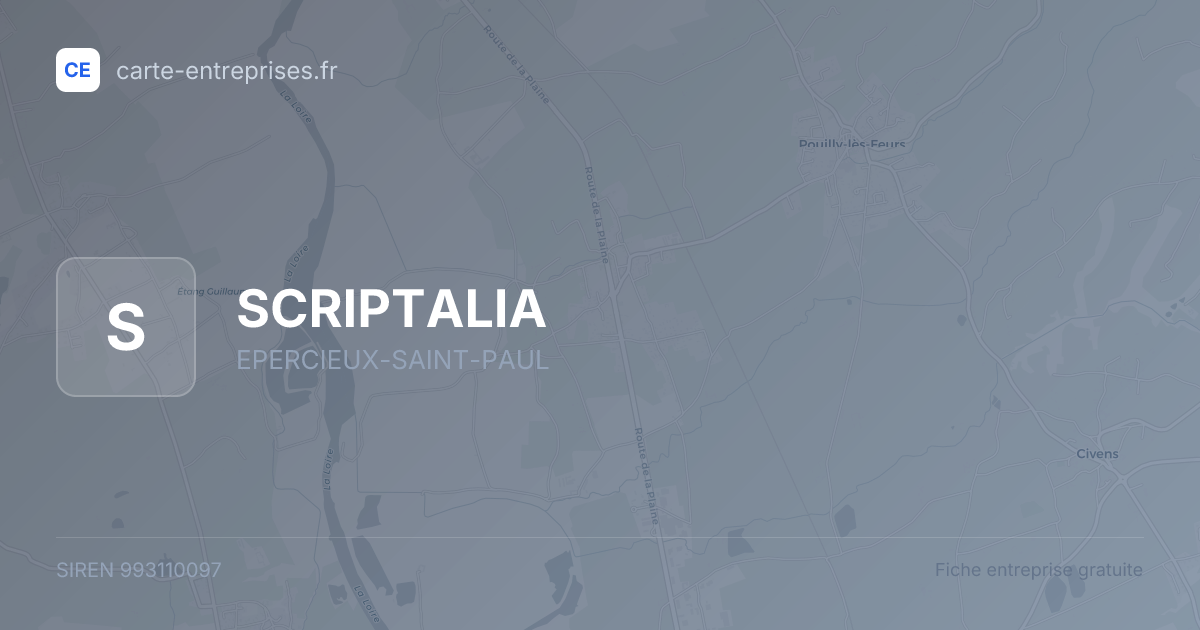 SCRIPTALIA — 993110097 — fiche entreprise