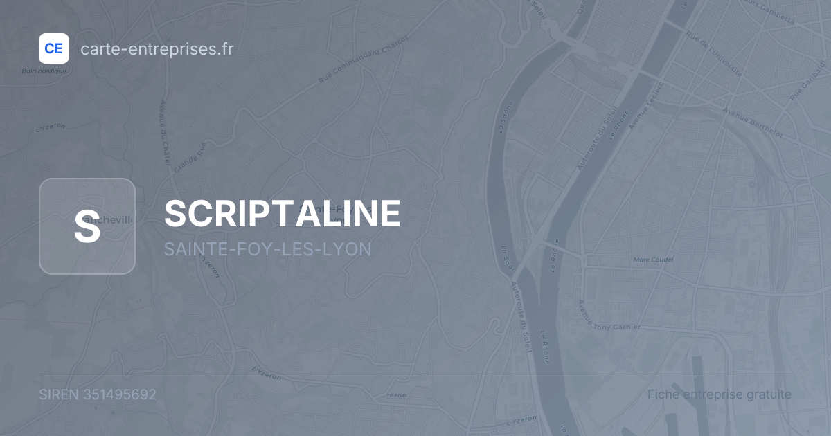 SCRIPTALINE — 351495692 — fiche entreprise