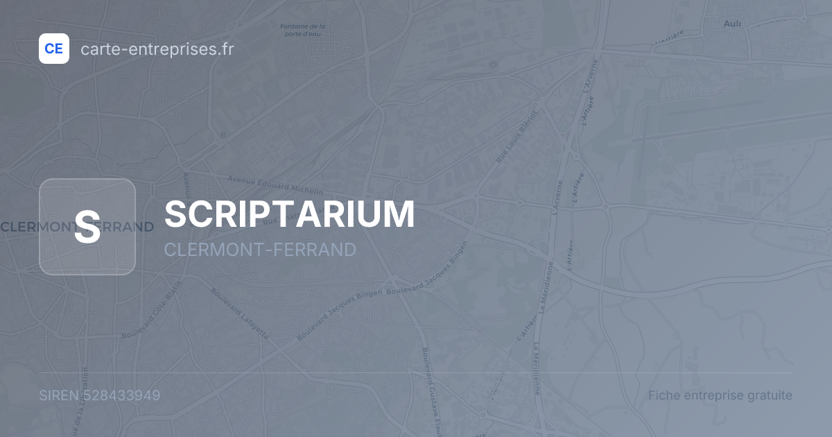 SCRIPTARIUM — 528433949 — fiche entreprise