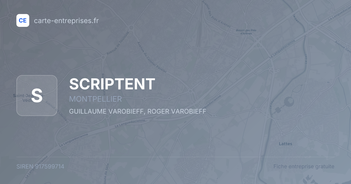 SCRIPTENT — 917599714 — fiche entreprise