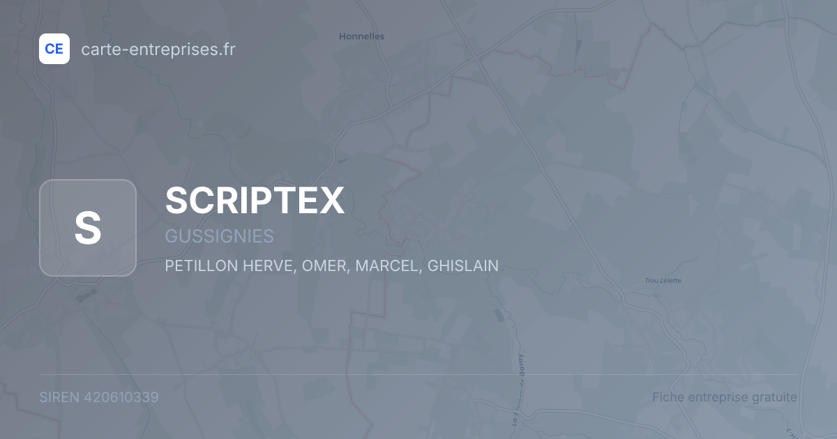 SCRIPTEX — 420610339 — fiche entreprise