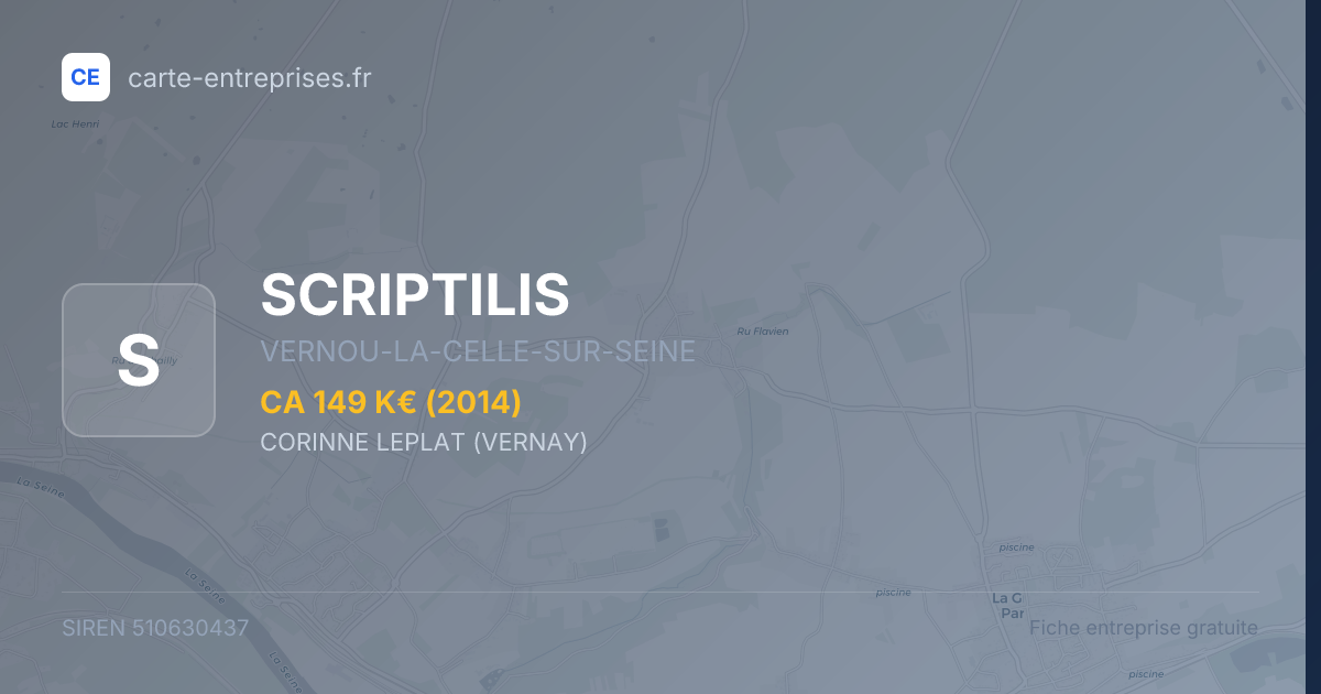 SCRIPTILIS — 510630437 — fiche entreprise