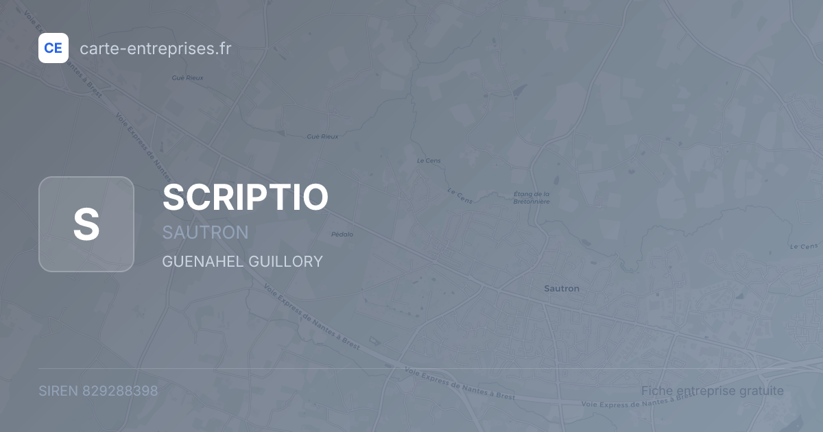 SCRIPTIO — 829288398 — fiche entreprise