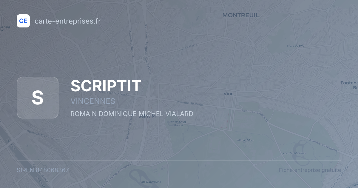 SCRIPTIT — 848068367 — fiche entreprise