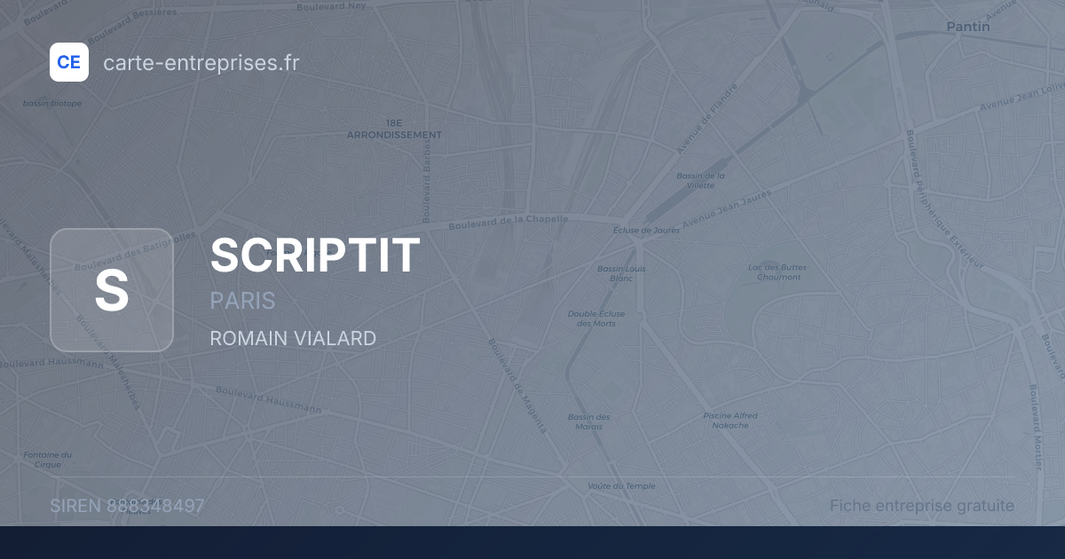 SCRIPTIT — 888348497 — fiche entreprise