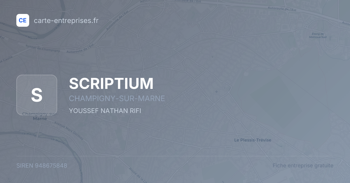 SCRIPTIUM — 948675848 — fiche entreprise