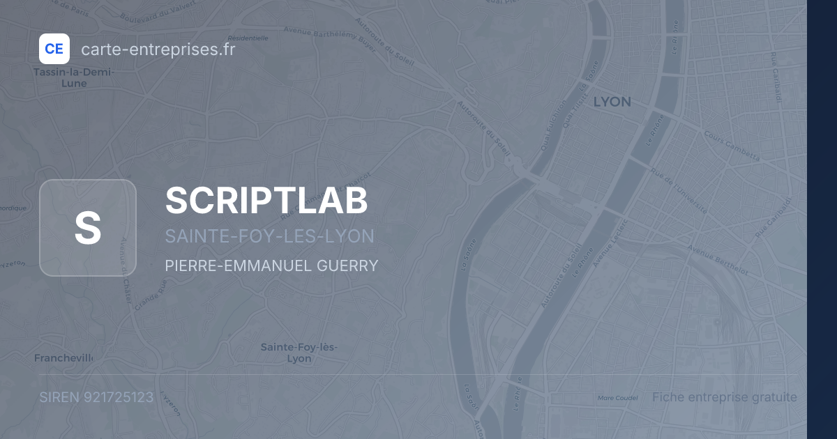 SCRIPTLAB — 921725123 — fiche entreprise