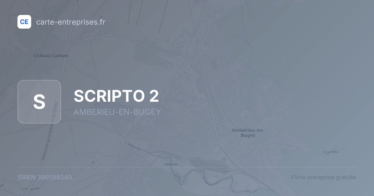 SCRIPTO 2 — 399588540 — fiche entreprise