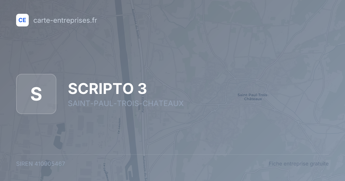 SCRIPTO 3 — 410905467 — fiche entreprise