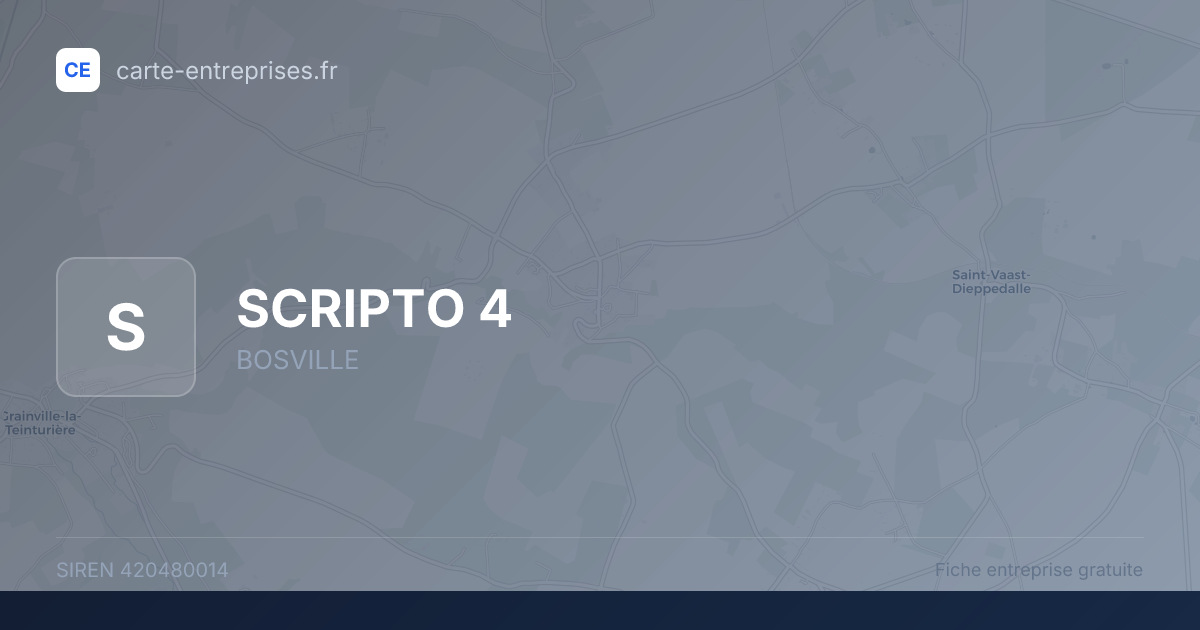 SCRIPTO 4 — 420480014 — fiche entreprise