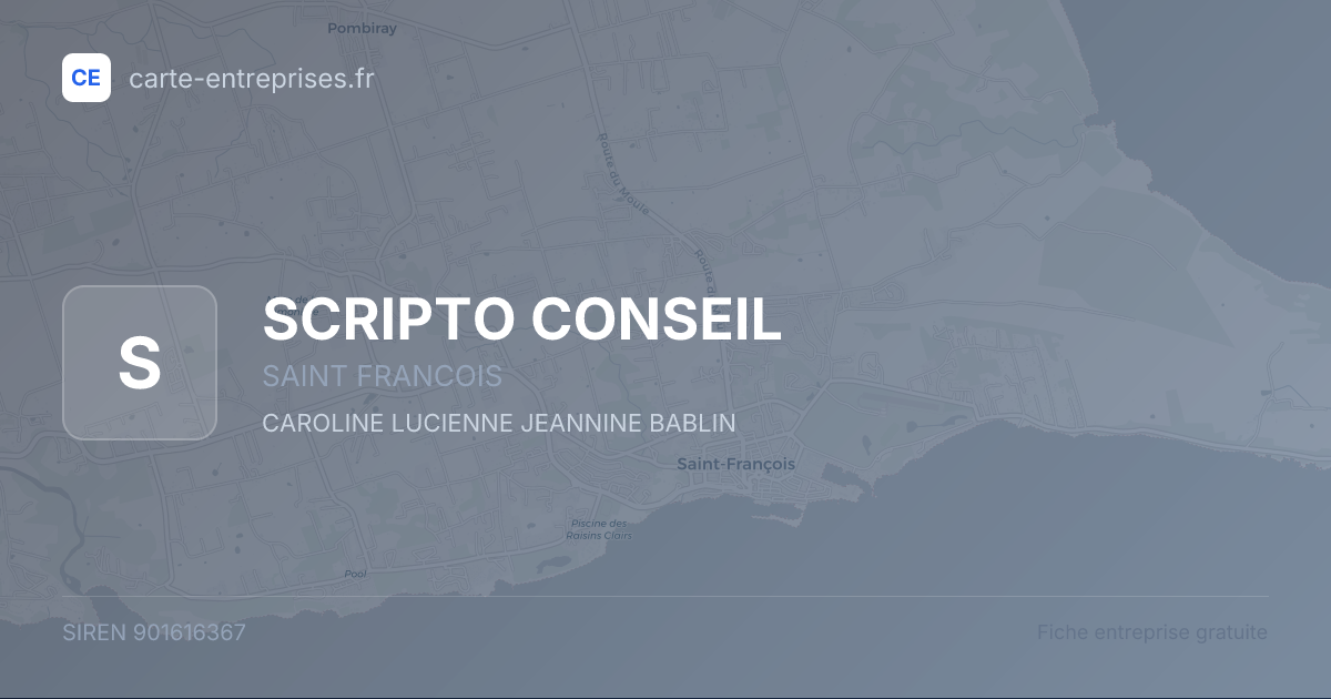 SCRIPTO CONSEIL — 901616367 — fiche entreprise