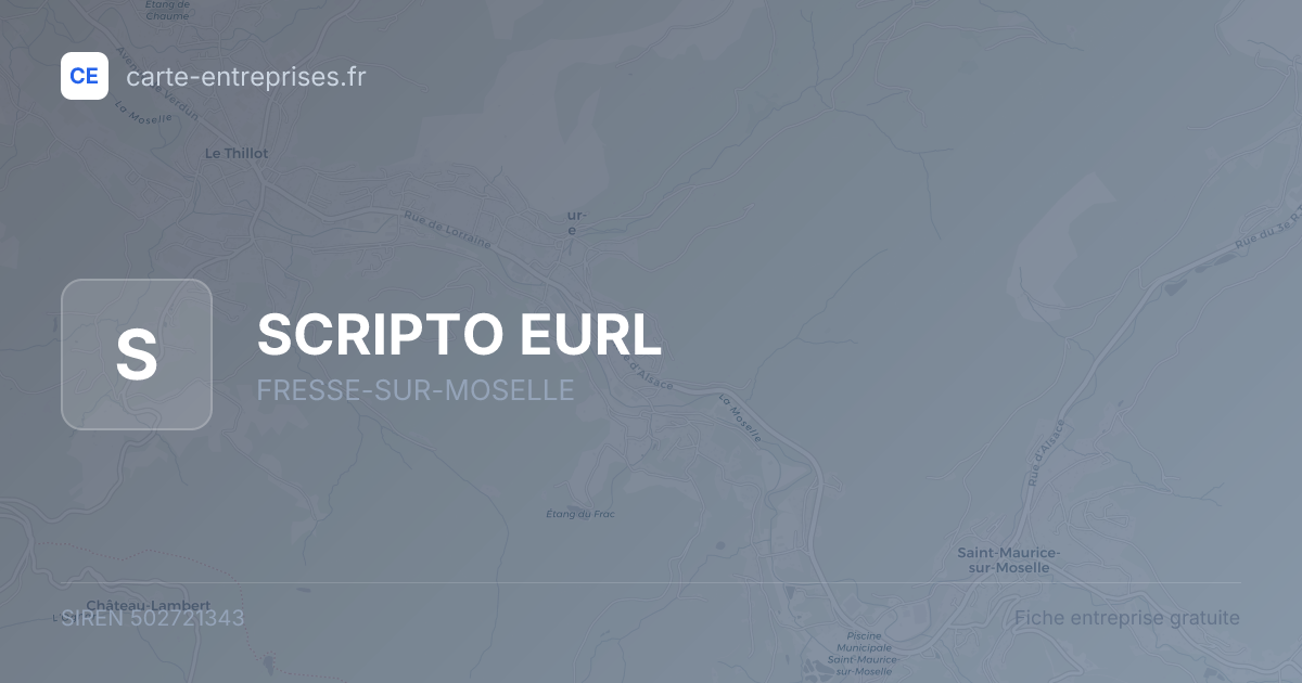 SCRIPTO EURL — 502721343 — fiche entreprise