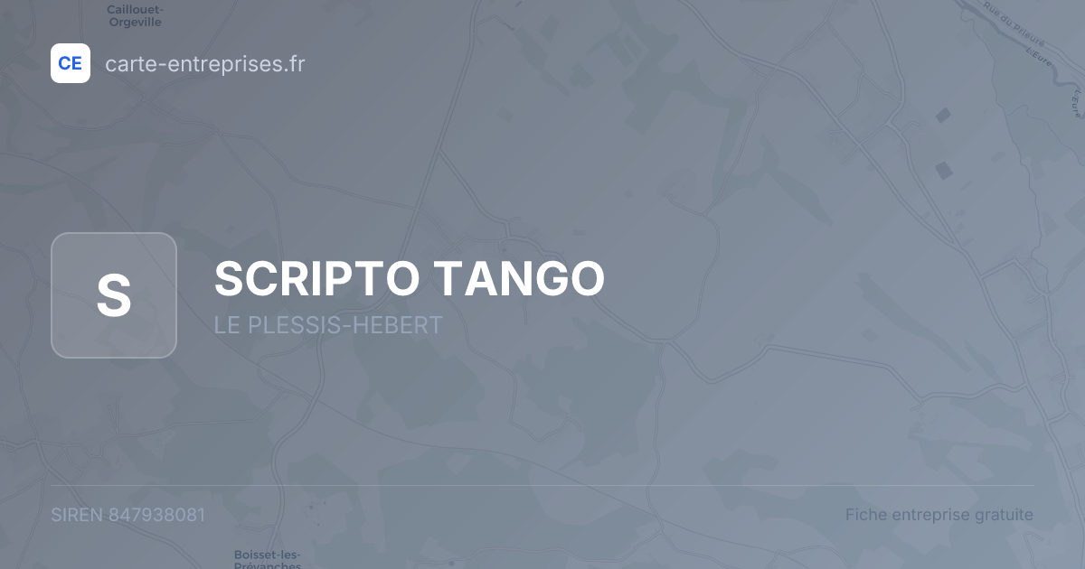 SCRIPTO TANGO — 847938081 — fiche entreprise