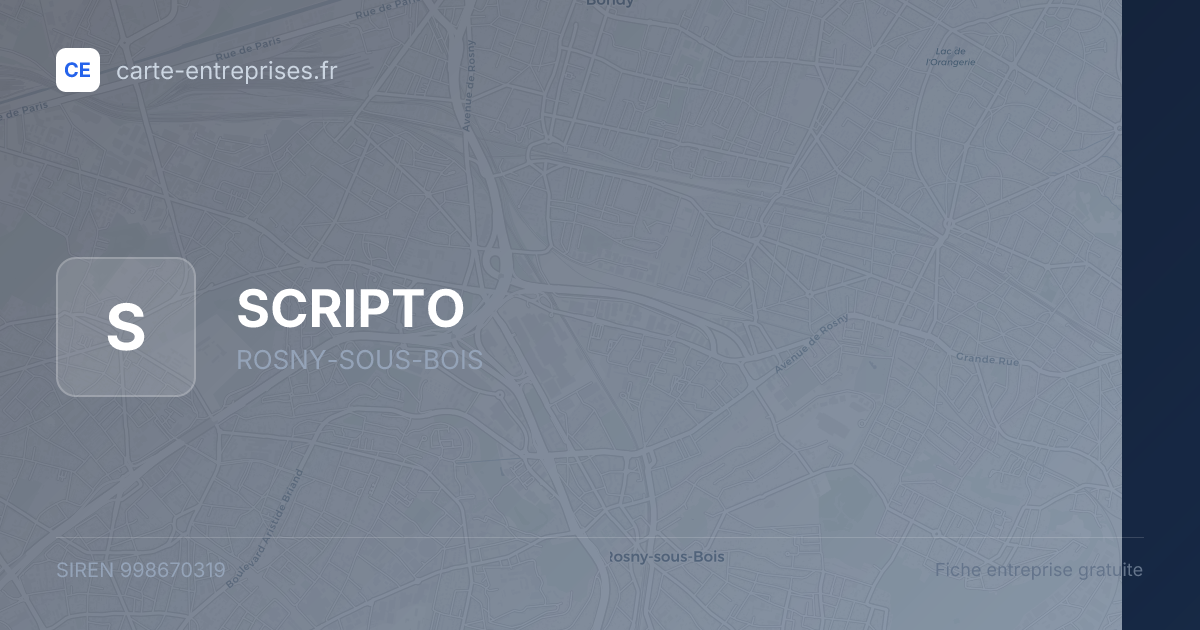 SCRIPTO — 998670319 — fiche entreprise