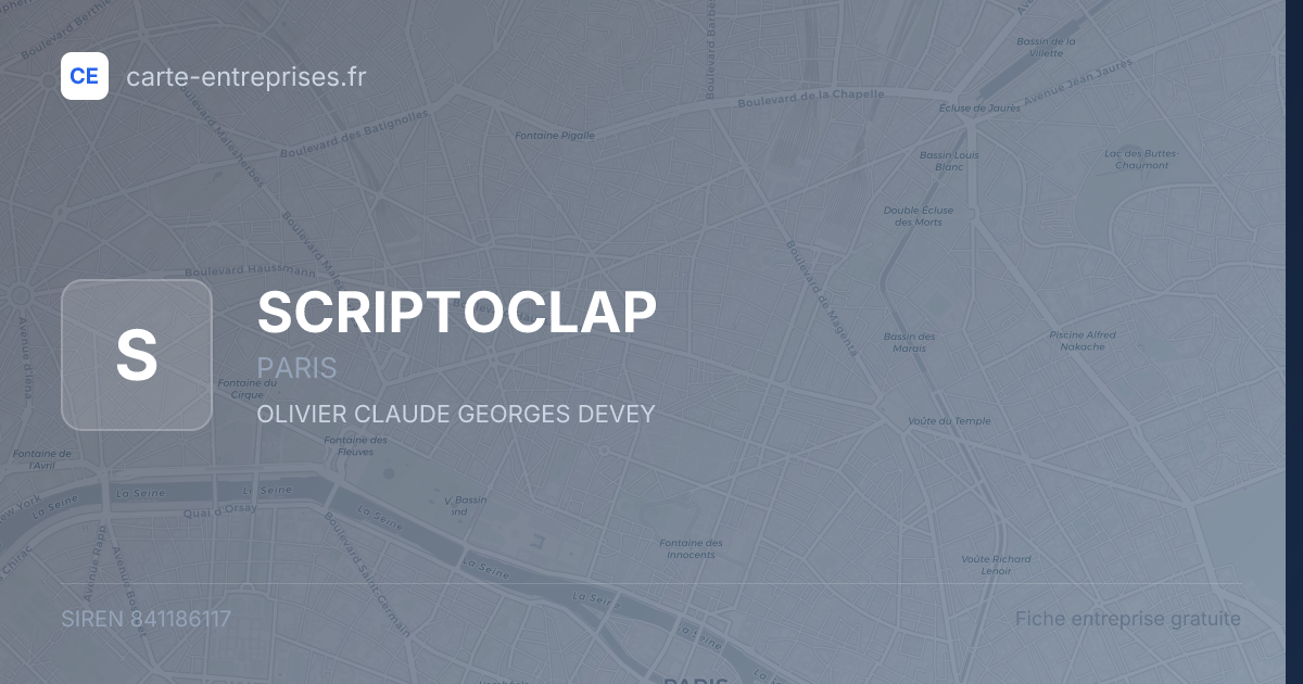 SCRIPTOCLAP — 841186117 — fiche entreprise