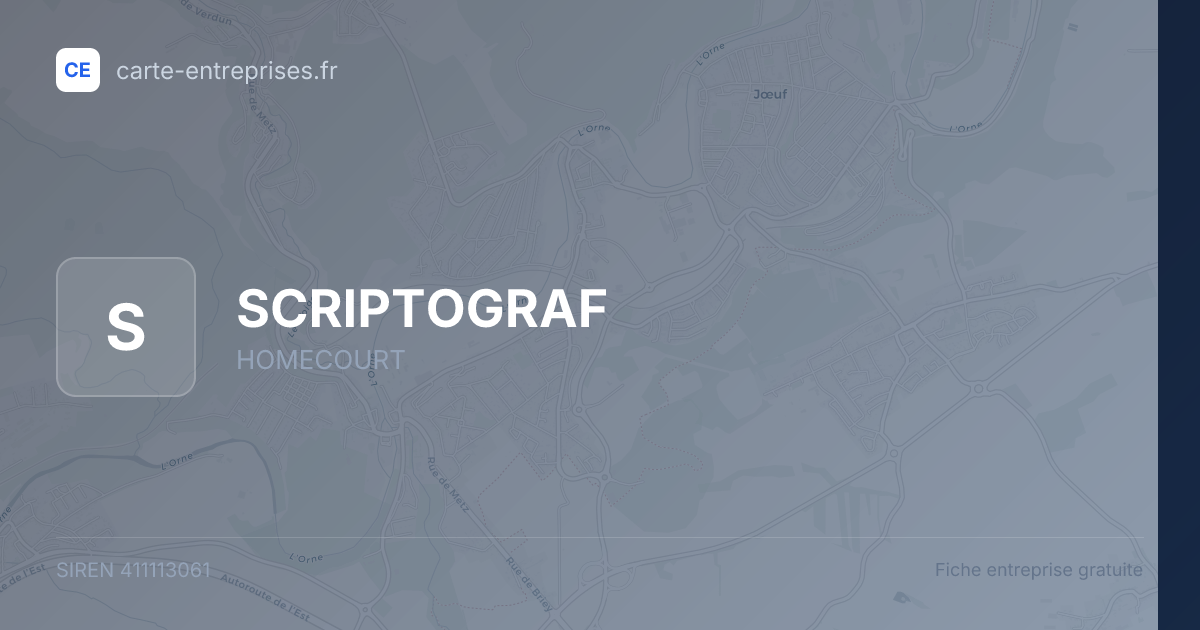 SCRIPTOGRAF — 411113061 — fiche entreprise