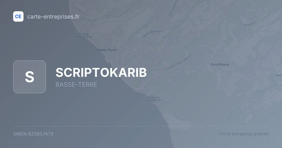 SCRIPTOKARIB — 829857473 — fiche entreprise