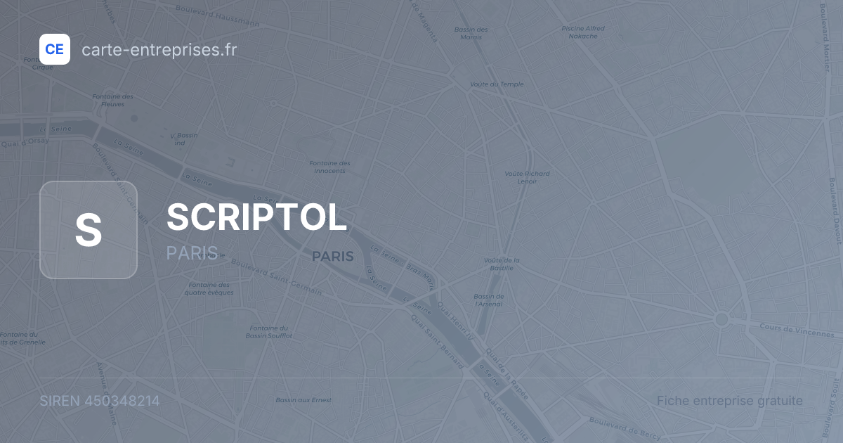 SCRIPTOL — 450348214 — fiche entreprise