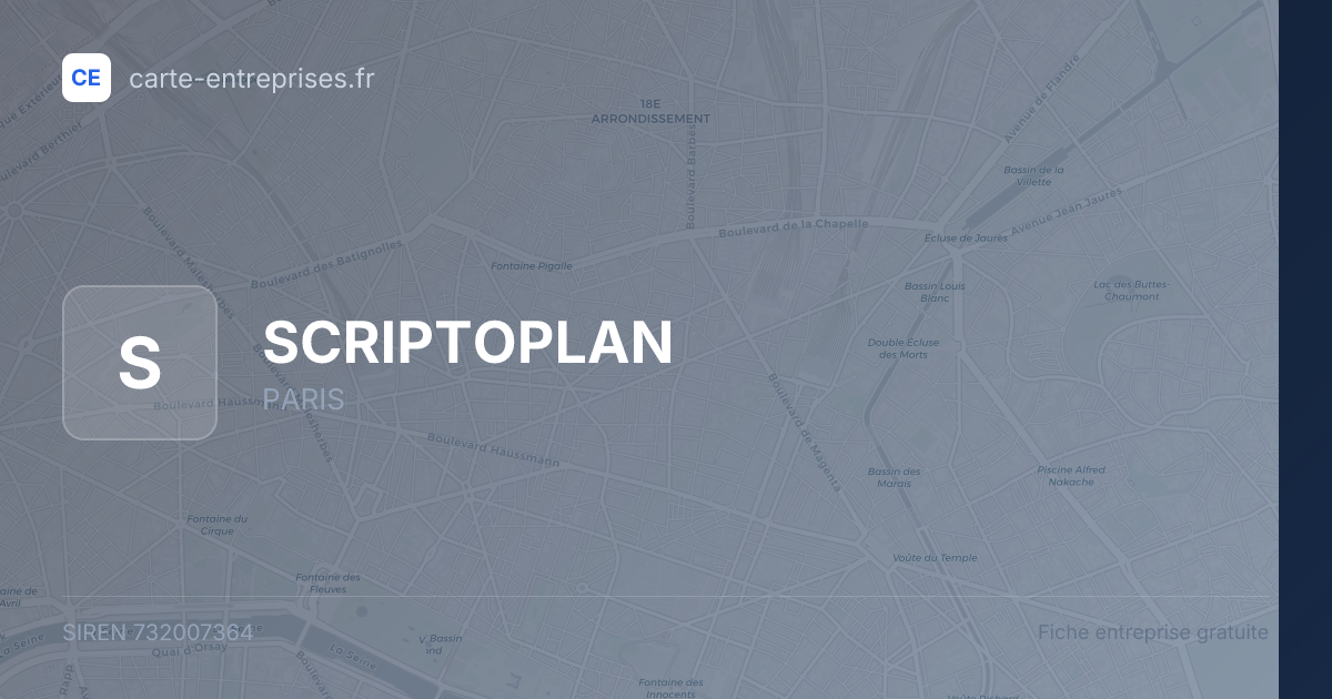 SCRIPTOPLAN — 732007364 — fiche entreprise