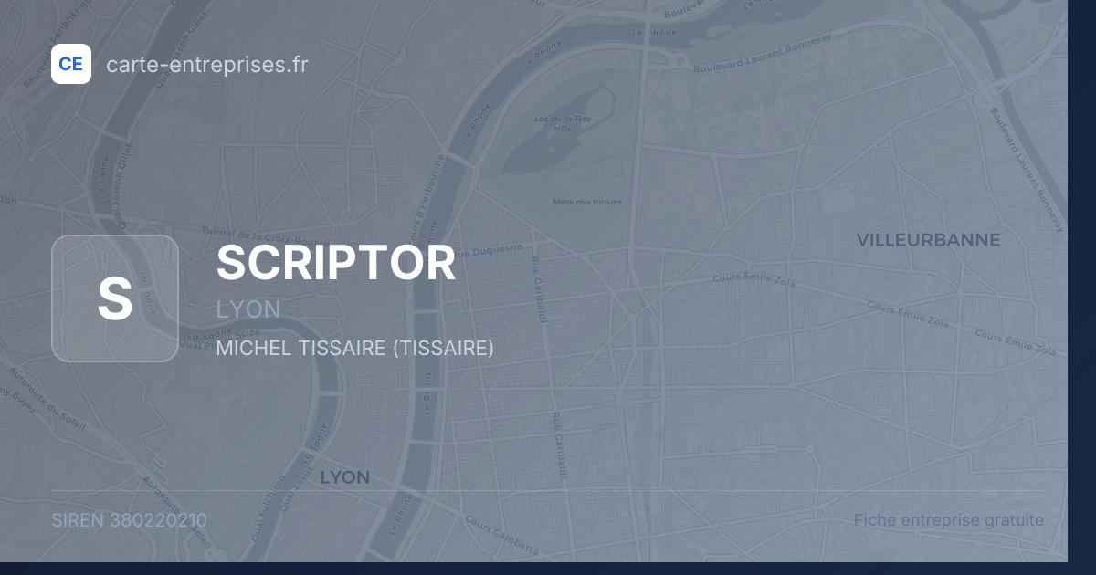 SCRIPTOR — 380220210 — fiche entreprise