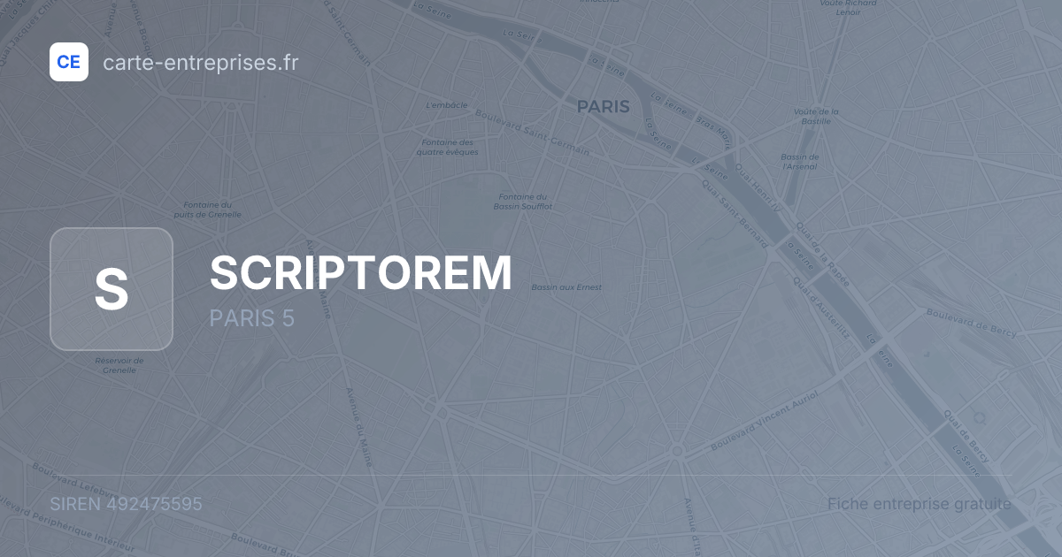 SCRIPTOREM — 492475595 — fiche entreprise