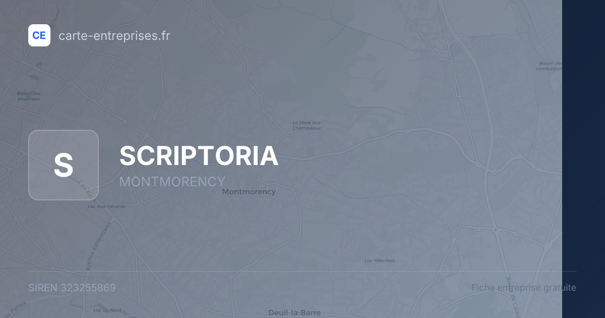 SCRIPTORIA — 323255869 — fiche entreprise