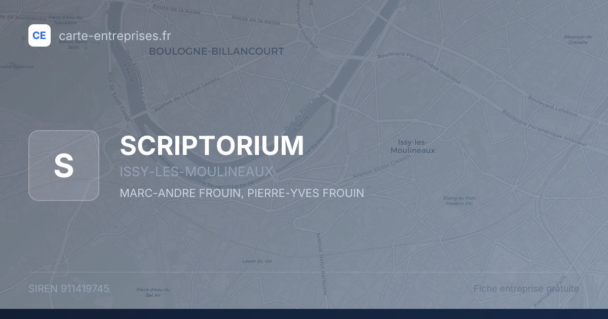SCRIPTORIUM — 911419745 — fiche entreprise