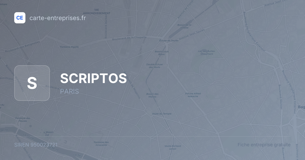 SCRIPTOS — 950023721 — fiche entreprise