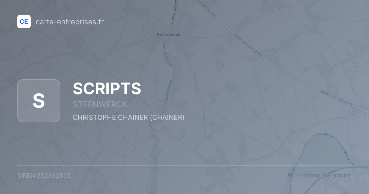 SCRIPTS — 352892855 — fiche entreprise