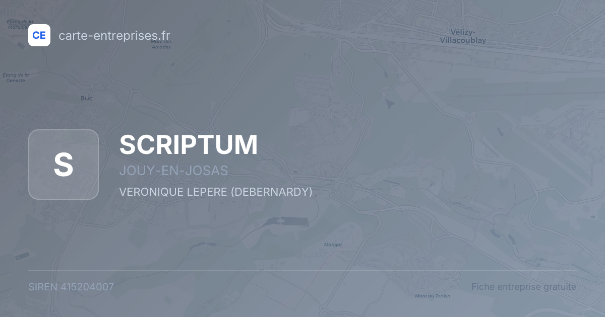 SCRIPTUM — 415204007 — fiche entreprise