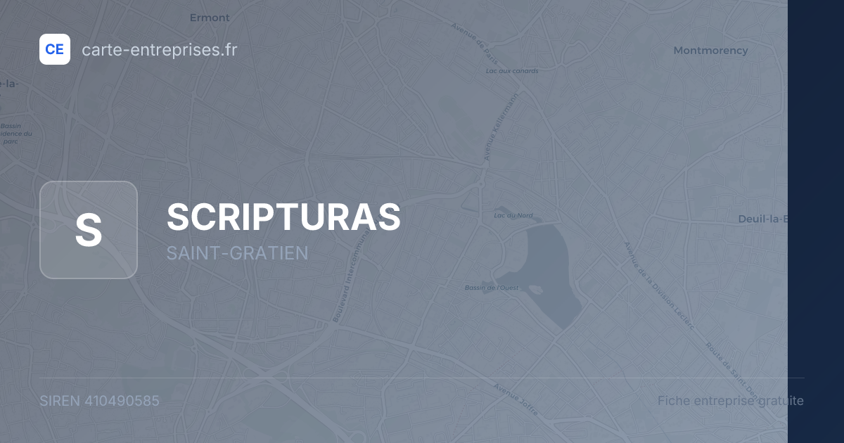 SCRIPTURAS — 410490585 — fiche entreprise