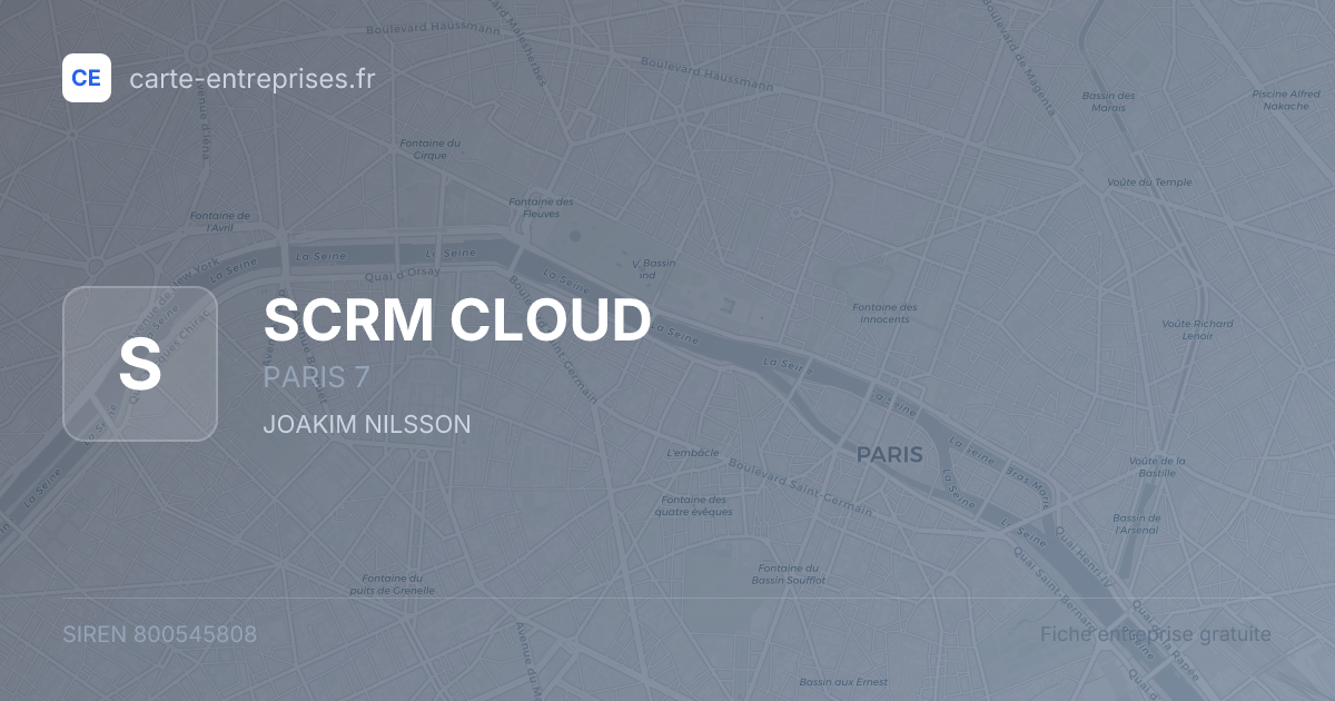 SCRM CLOUD — 800545808 — fiche entreprise